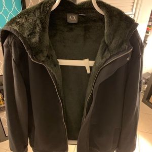 Men’s Armani Exchange Fur Lined Hoodie